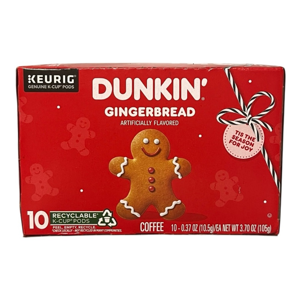 NEW Dunkin’ Gingerbread Artificially Flavored Coffee, K‎ Cup Pods, 10 Ct.